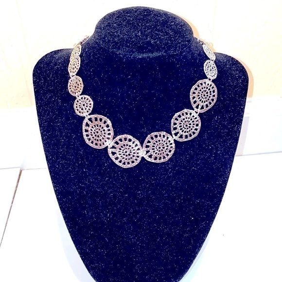 Amrita Singh Cecile silver tone hammered choker. Adjustable. Hand made. NWT. - Picture 2 of 9